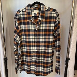 NEW Julian & Mark Stretch Cotton Plaid Button Down Shirt - XL